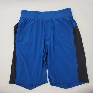 LULULEMON Mens Sz SMALL Shorts T.H.E. 9" Linerless DARK ROYAL Blue Black M7Y48S
